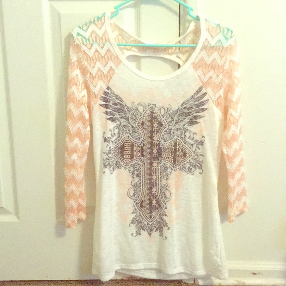 Angels and Diamonds 3/4 sleeve shirt